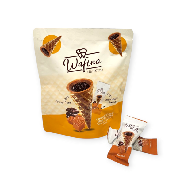 Wafino Mini Cornet Caramel 100g (Box of 12)