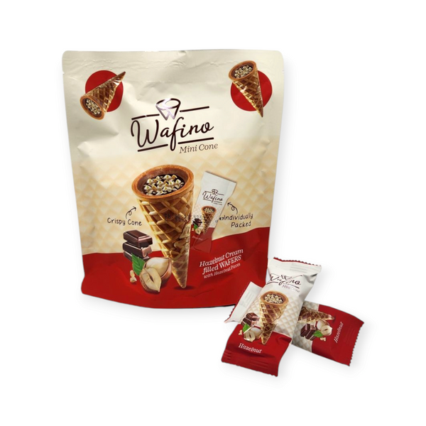 Wafino Mini Cornet Hazelnut 100g (Box of 12)