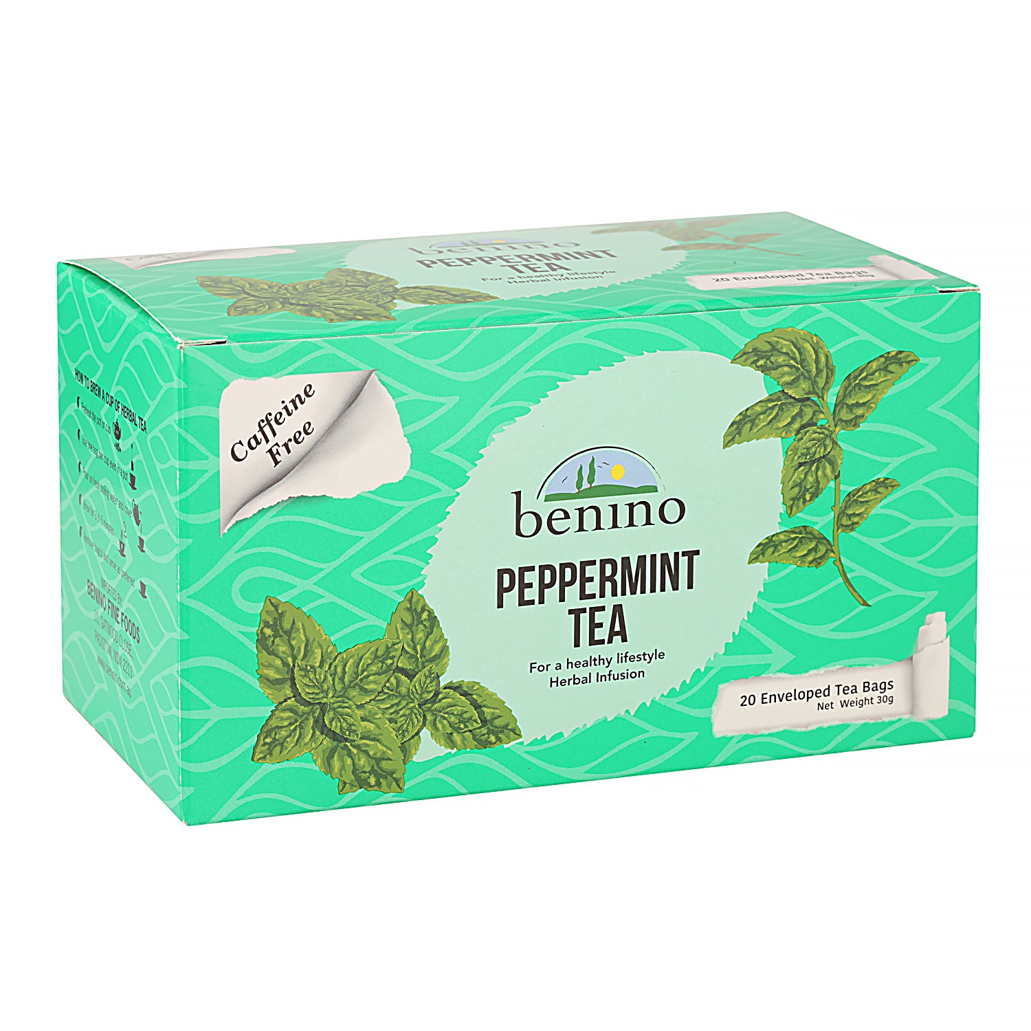 Benino Peppermint Tea 1.5g x 20 Tea Bags (Box of 12)