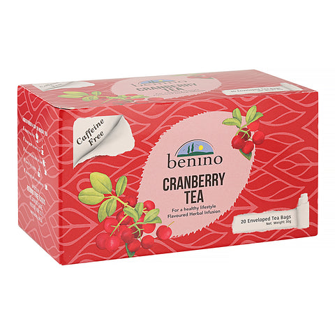 Benino Cranberry Tea 1.5g x 20 Tea Bags (Box of 12)