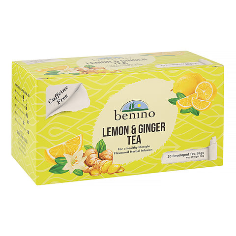 Benino Lemon & Ginger Tea 1.5g x 20 Tea Bags (Box of 12)