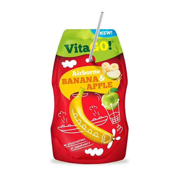 VitaGo Fruit Drink Banana & Apple 200ml x 8 Pack