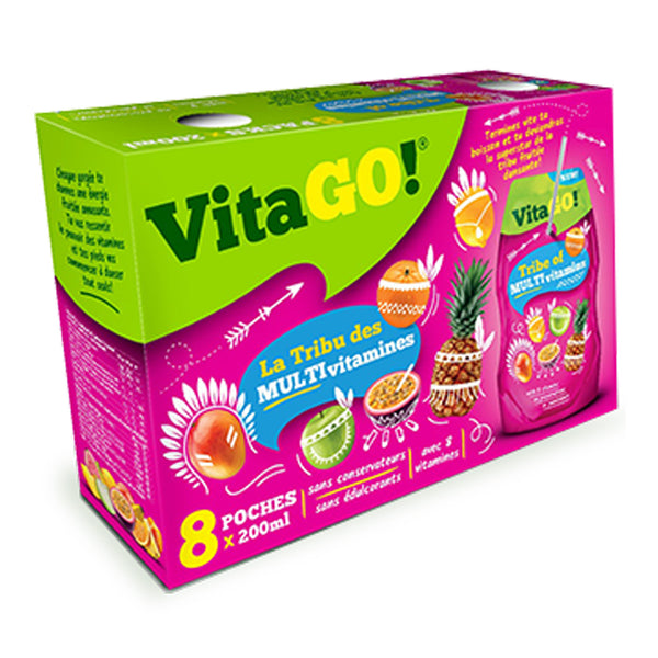 VitaGo Fruit Drink Multivitamin 200ml x 8 Pack