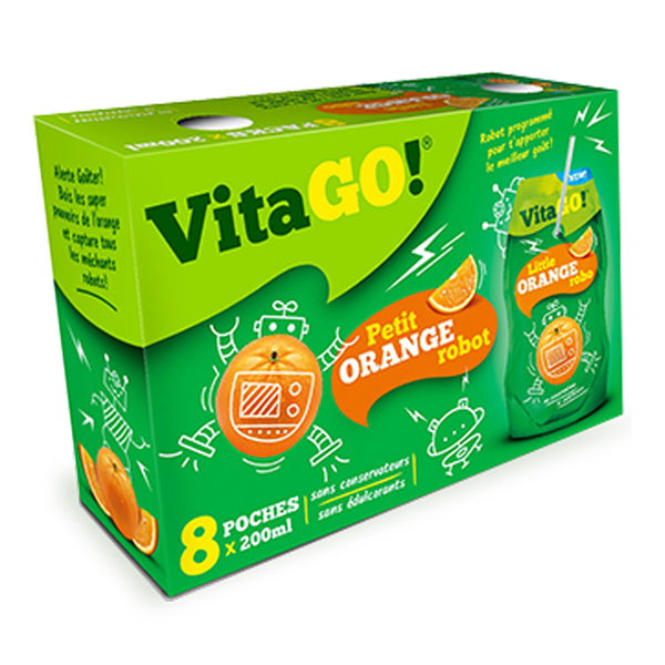 VitaGo Fruit Drink Orange 200ml x 8 Pack