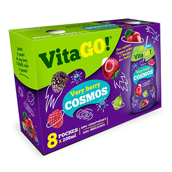 VitaGo Fruit Drink Very Berry 200ml x 8 Pack