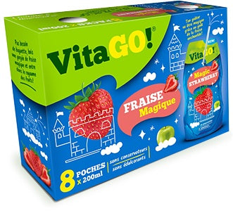 VitaGo Fruit Drink Strawberry 200ml x 8 Pack