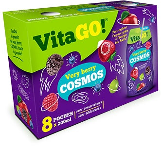 VitaGo Fruit Drink Very Berry 200ml x 8 Pack